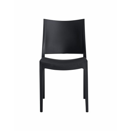 Silla CAPRI, apilable, tratamiento anti UV, polipropileno antracita-0