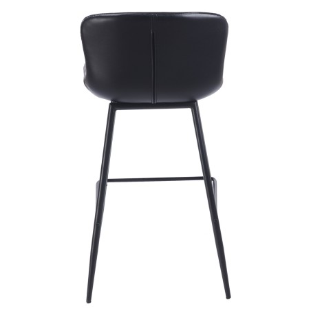 Taburete SAMPER, metal, similpiel vintage negra-2