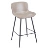 Taburete SAMPER, metal, similpiel vintage gris