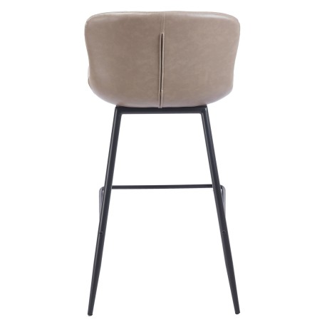 Taburete SAMPER, metal, similpiel vintage gris-2