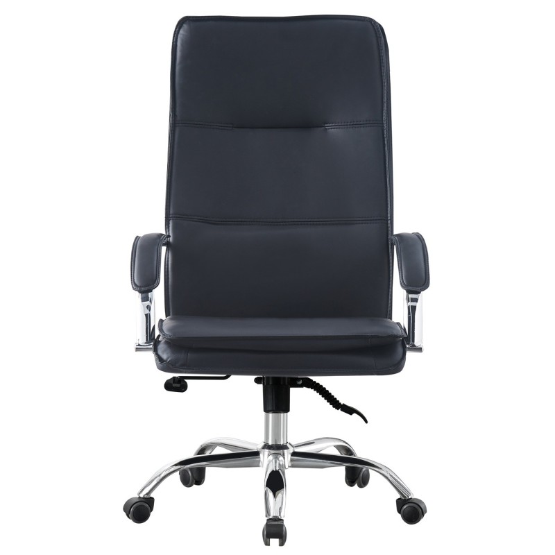 Sillón de oficina NEROTH, alto, mecanismo multifunción, similpiel negra-0