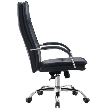 Sillón de oficina NEROTH, alto, mecanismo multifunción, similpiel negra-1