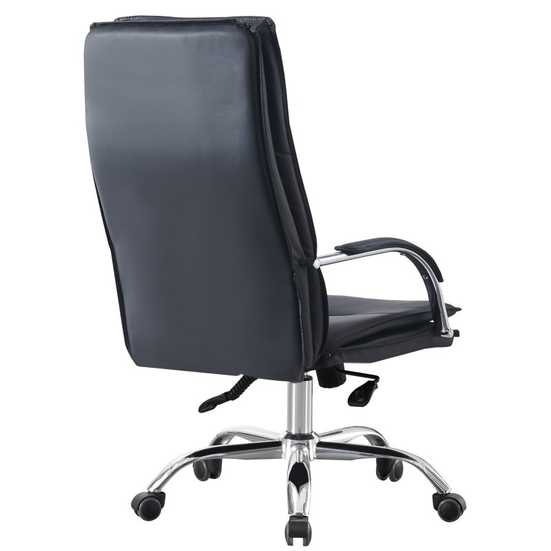 Sillón de oficina NEROTH, alto, mecanismo multifunción, similpiel negra-2