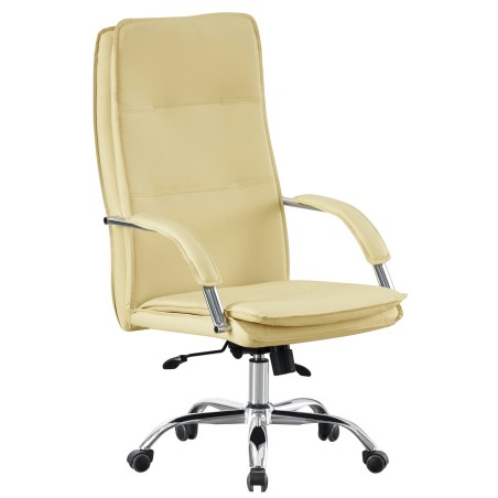Sillón de oficina NEROTH, alto, mecanismo multifunción, similpiel crema