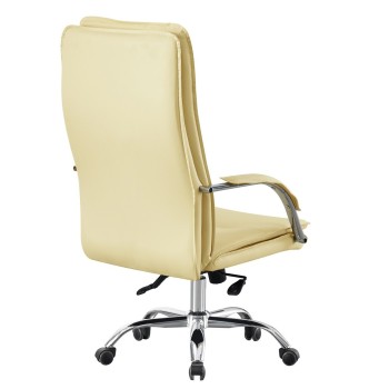 Sillón de oficina NEROTH, alto, mecanismo multifunción, similpiel crema 2
