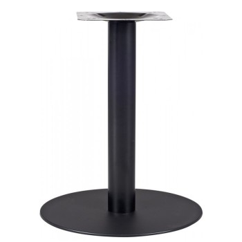 Base de mesa BOMBAY 60, tubo redondo, negra, base de acero de 8 mm. 60 cms de diámetro, altura 72 cms
