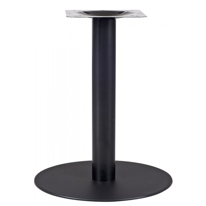 Base de mesa BOMBAY 60, tubo redondo, negra, base de acero de 8 mm. 60 cms de diámetro, altura 72 cms
