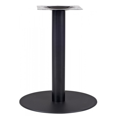 Base de mesa BOMBAY 60, tubo redondo, negra, base de acero de 8 mm. 60 cms de diámetro, altura 72 cms