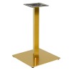 Base de mesa TROCADERO 72DO, acero inoxidable, dorada, base de acero de 8 mm. 45 x 45 cms, altura 72 cms