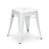 Taburete TOL EK LIMITED 46, bajo, acero, blanco