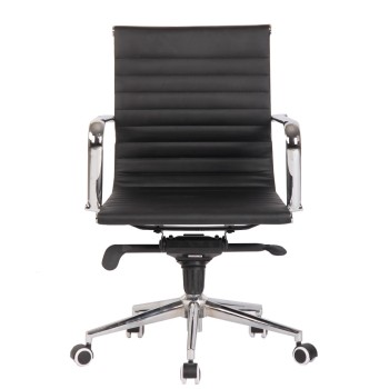 Sillón de oficina ROTERDAM, giratorio, similpiel negra