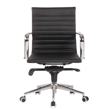Sillón de oficina ROTERDAM, giratorio, similpiel negra
