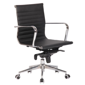 Sillón de oficina ROTERDAM, giratorio, similpiel negra 2