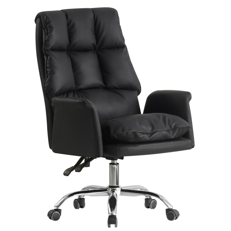 Sillón de oficina MAINZ, alto, giratorio, similpiel negra