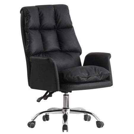 Sillón de oficina MAINZ, alto, giratorio, similpiel negra
