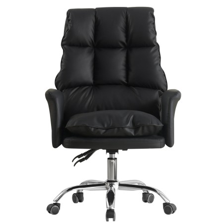 Sillón de oficina MAINZ, alto, giratorio, similpiel negra-1