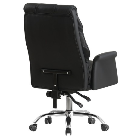 Sillón de oficina MAINZ, alto, giratorio, similpiel negra-2