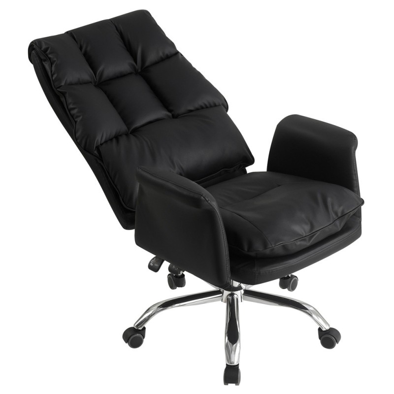 Sillón de oficina MAINZ, alto, giratorio, similpiel negra-3