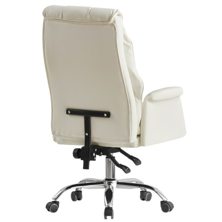 Sillón de oficina MAINZ, alto, giratorio, similpiel blanco roto-3