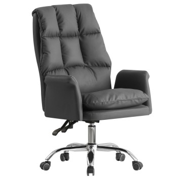 Sillón de oficina MAINZ, alto, giratorio, similpiel gris