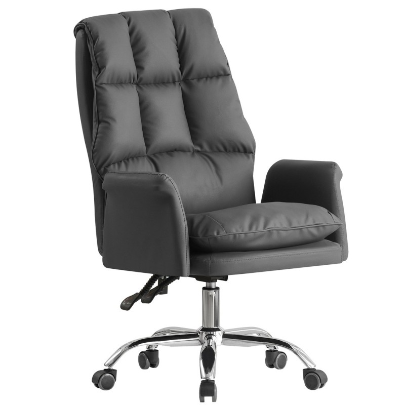 Sillón de oficina MAINZ, alto, giratorio, similpiel gris