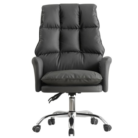 Sillón de oficina MAINZ, alto, giratorio, similpiel gris-1