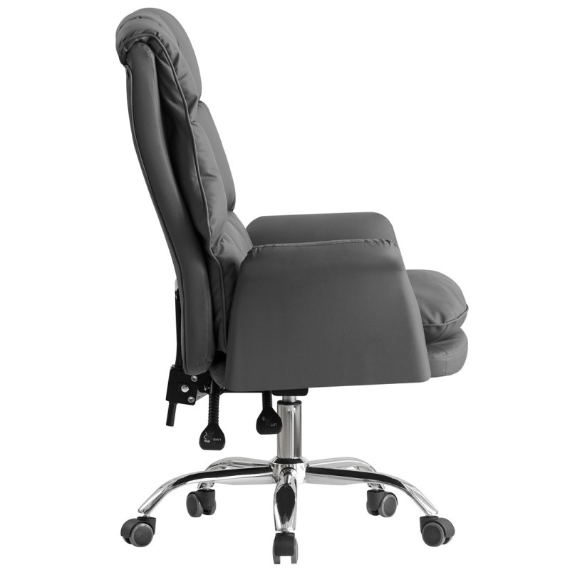 Sillón de oficina MAINZ, alto, giratorio, similpiel gris-2