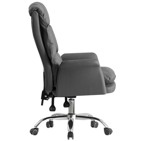 Sillón de oficina MAINZ, alto, giratorio, similpiel gris-2