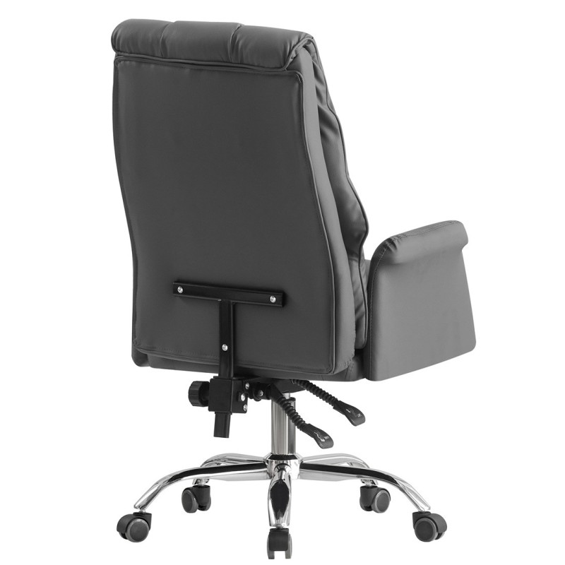 Sillón de oficina MAINZ, alto, giratorio, similpiel gris-3