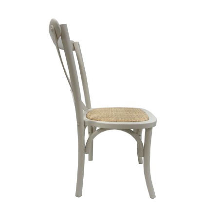 Silla CROSS SX, madera de haya, blanca, asiento de ratán-0