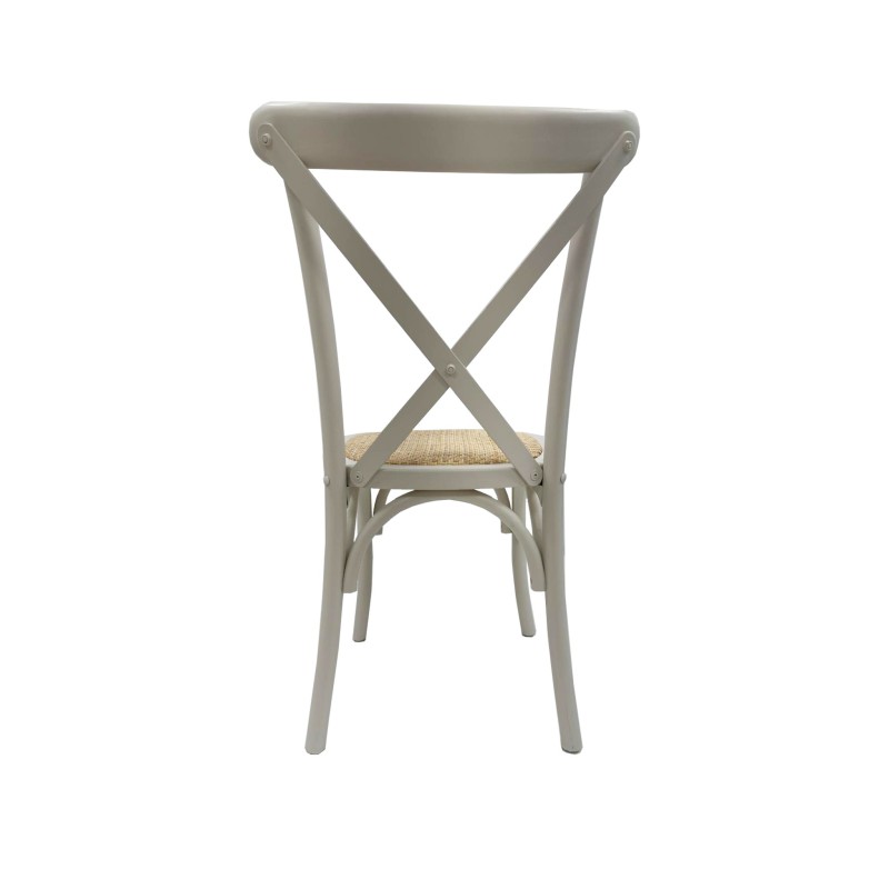 Silla CROSS SX, madera de haya, blanca, asiento de ratán-2