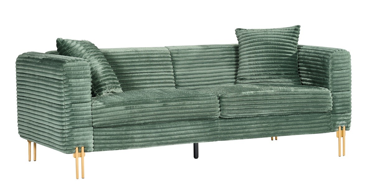 Tejido corduroy verde claro