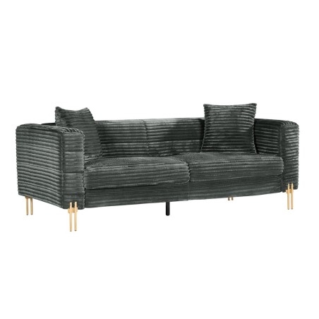 Sofá LARIOS, 3 plazas, tejido corduroy gris