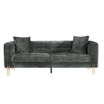 Sofá LARIOS, 3 plazas, tejido corduroy gris 2