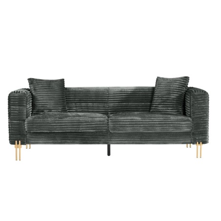 Sofá LARIOS, 3 plazas, tejido corduroy gris-0