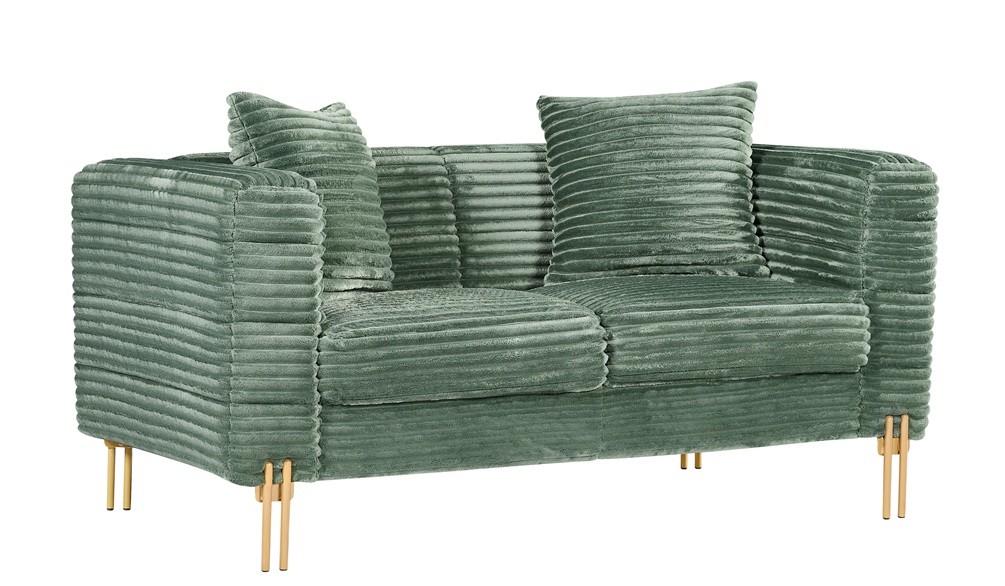 Tejido corduroy verde claro