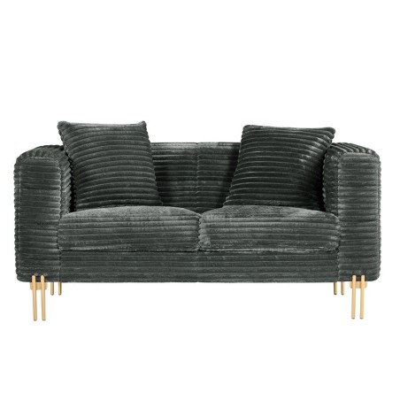 Sofá LARIOS, 2 plazas, tejido corduroy gris-0