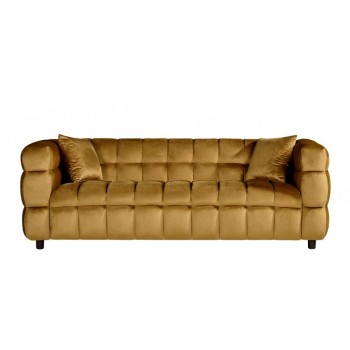 Sofá LORING, 3 plazas, tejido velvet camel 34 2