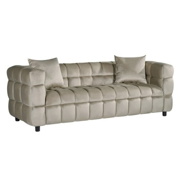 Sofá LORING, 3 plazas, tejido velvet gris claro 25