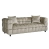 Sofá LORING, 3 plazas, tejido velvet gris claro 25