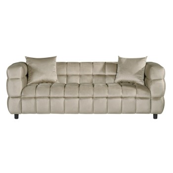 Sofá LORING, 3 plazas, tejido velvet gris claro 25 2