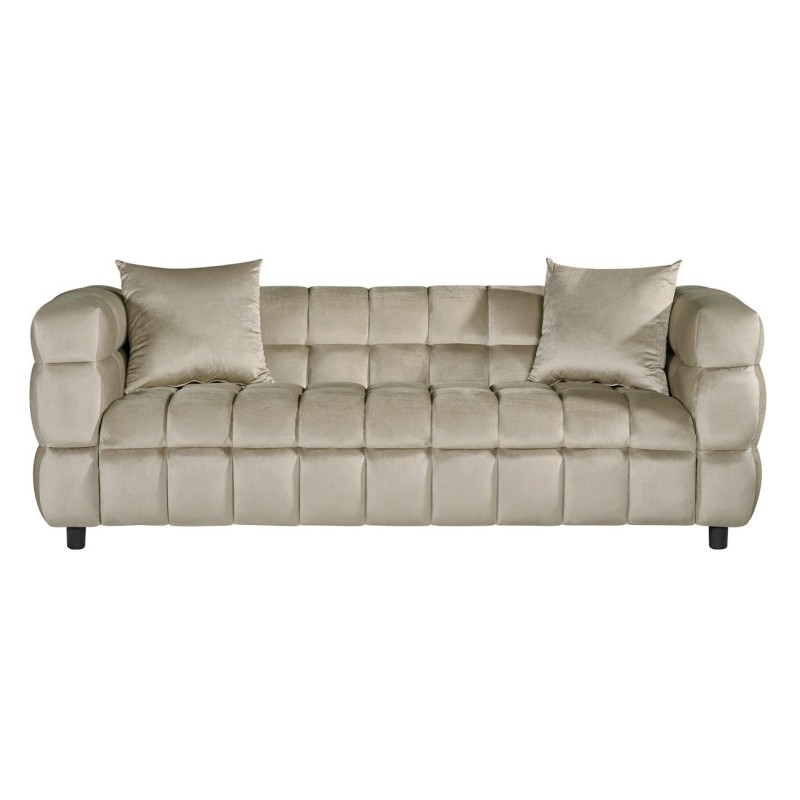 Sofá LORING, 3 plazas, tejido velvet gris claro 25-0