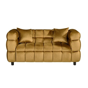 Sofá LORING, 2 plazas, tejido velvet camel 34 2