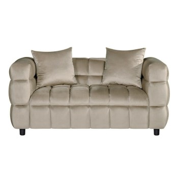 Sofá LORING, 2 plazas, tejido velvet gris claro 25 2