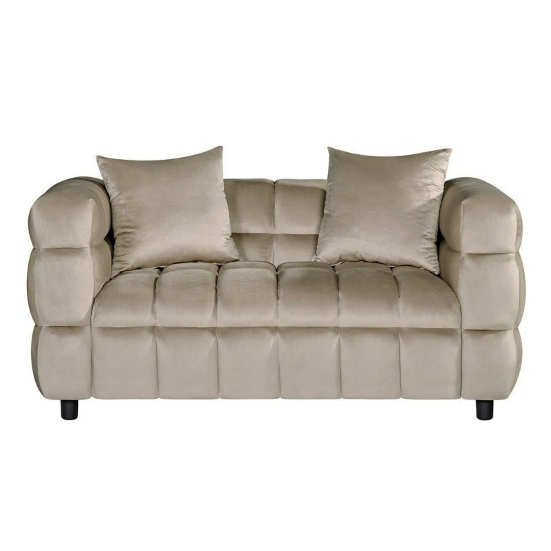 Sofá LORING, 2 plazas, tejido velvet gris claro 25-0
