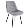 Silla FELICIA, metal, tapizado velvet gris claro