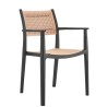 Sillón ALVOR 97, apilable, polipropileno negro y beige