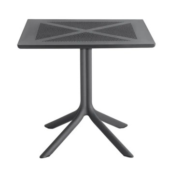 Mesa JÁVEA 97, polipropileno negro, 80 x 80 cms