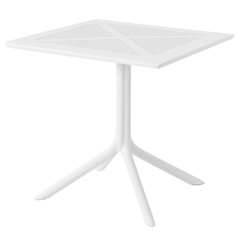 Mesa JÁVEA 97, polipropileno blanco, 80 x 80 cms