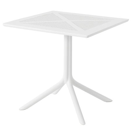 Mesa JÁVEA 97, polipropileno blanco, 80 x 80 cms